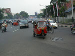 volle strae in jakarta, ankunft