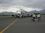 boarding, plane from mataram to jakarta