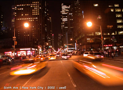 
Sixth Ave | New York City | 2002 | uweE
          
I wish you a good journey wherever you are.
Happy New Year 2003 | greetings from uweE
Feliz Año Nuevo | saludos del uweE 
          